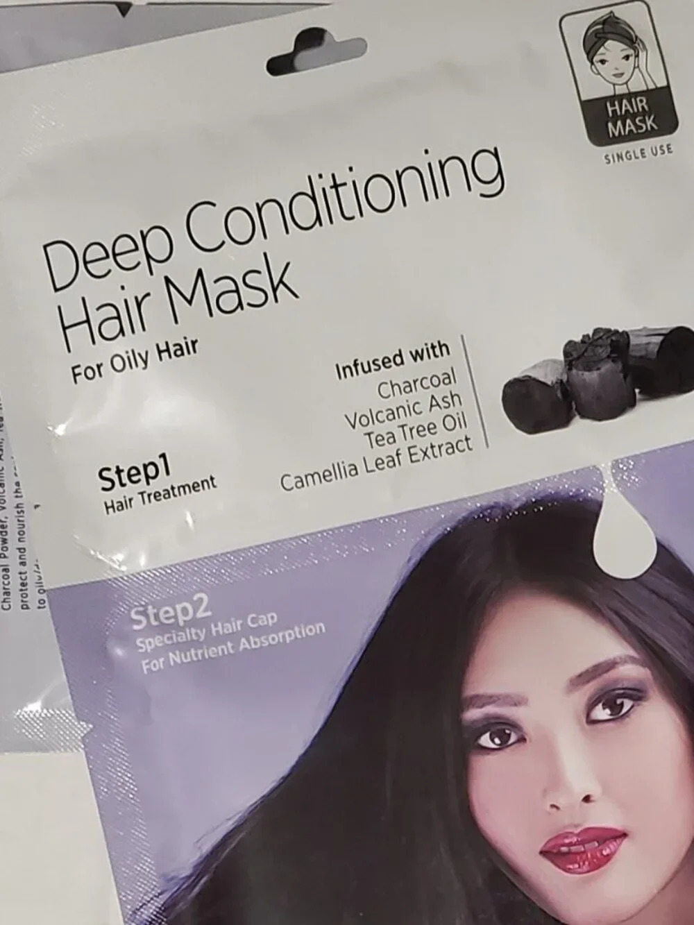 K-Beauty Lindsay Charcoal Hair Mask Lot (2pk) Deep Conditioning for Oily Hair